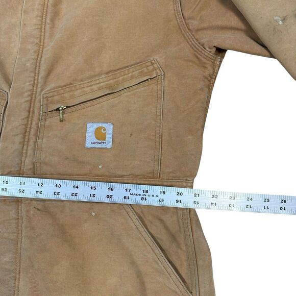VTG Carhartt 996QZR Coverall Mens 46R Brown Duck Insulated Quilted Lined 90s USA - Picture 8 of 10